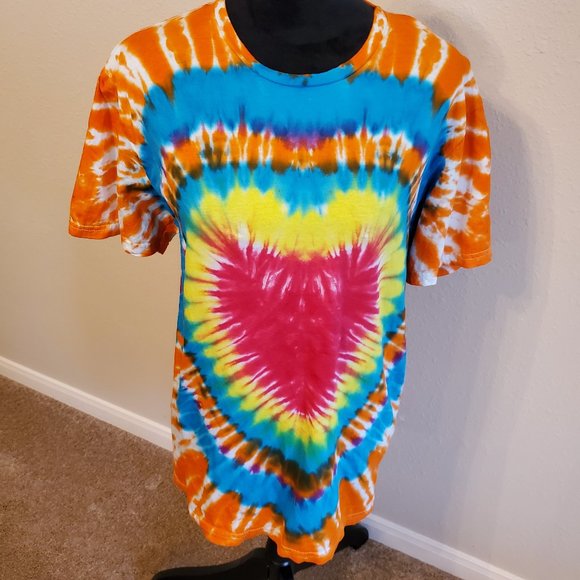 Tie Dye Boho Bohemia short sleeves unisex T-shirt size M. 100% cotton. - Picture 2 of 10